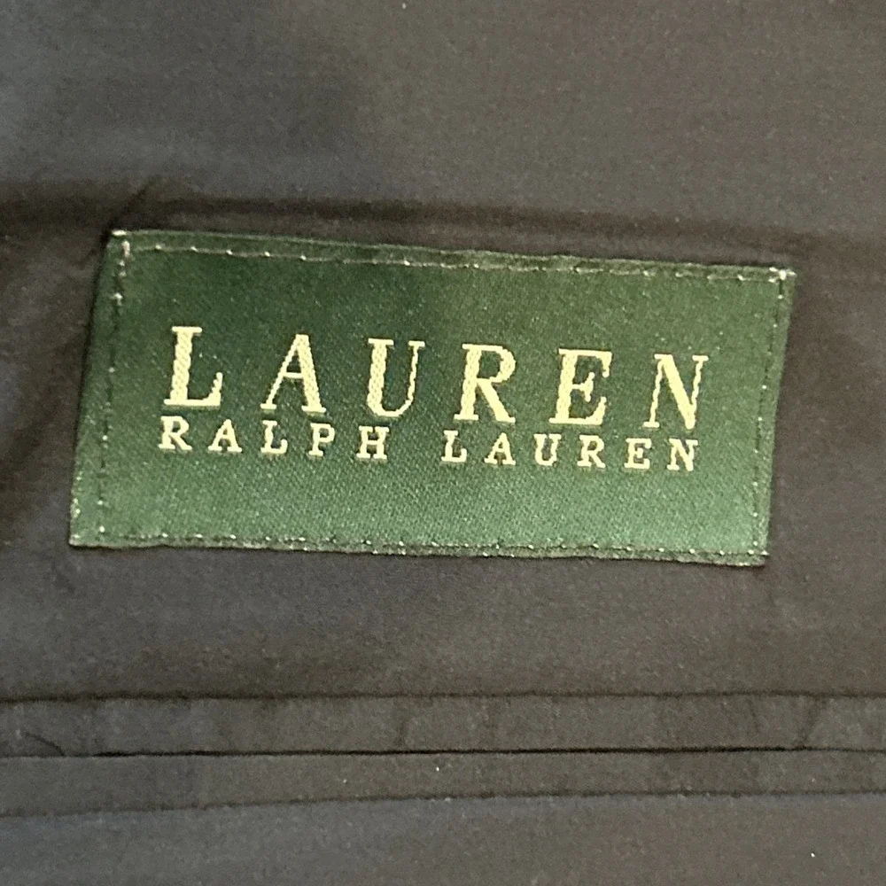 Lauren Ralph Lauren Gold Button Blazer Mens 40S Navy Blue Wool Sport Coat Jacket